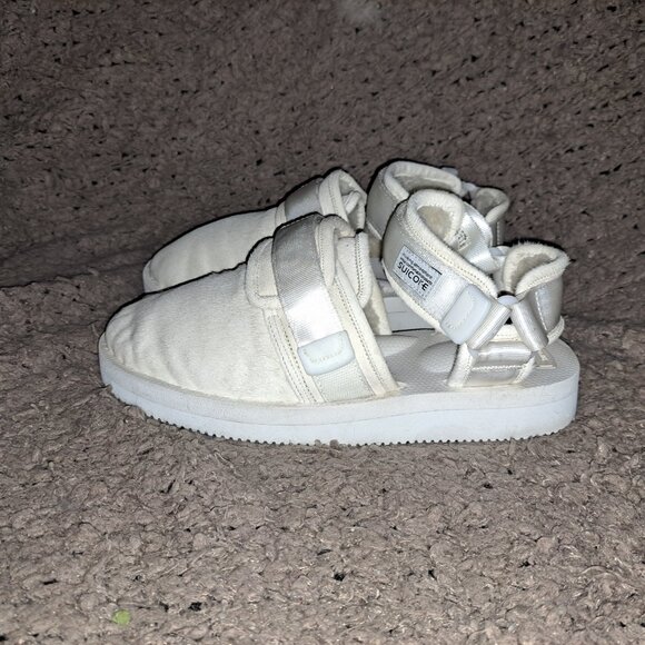 SUICOKE OG-061 White Shearling Sabot Sandals-Sz 42/9 Men-Excellent - Picture 2 of 9